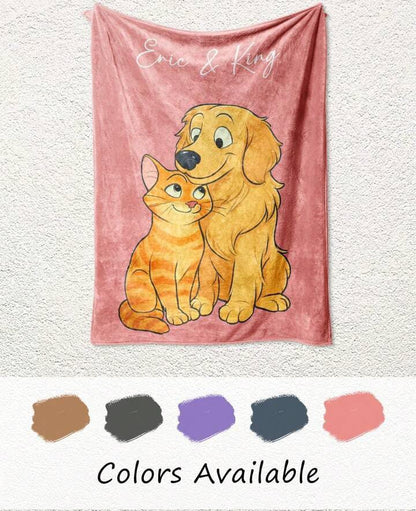 Personalized pet blanket close-up detail
