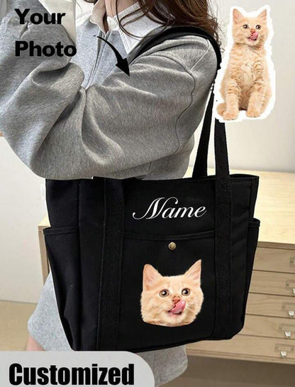 Personalized tote bag detail