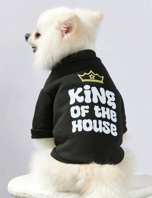 Retro street pet pattern pullover sweatshirt