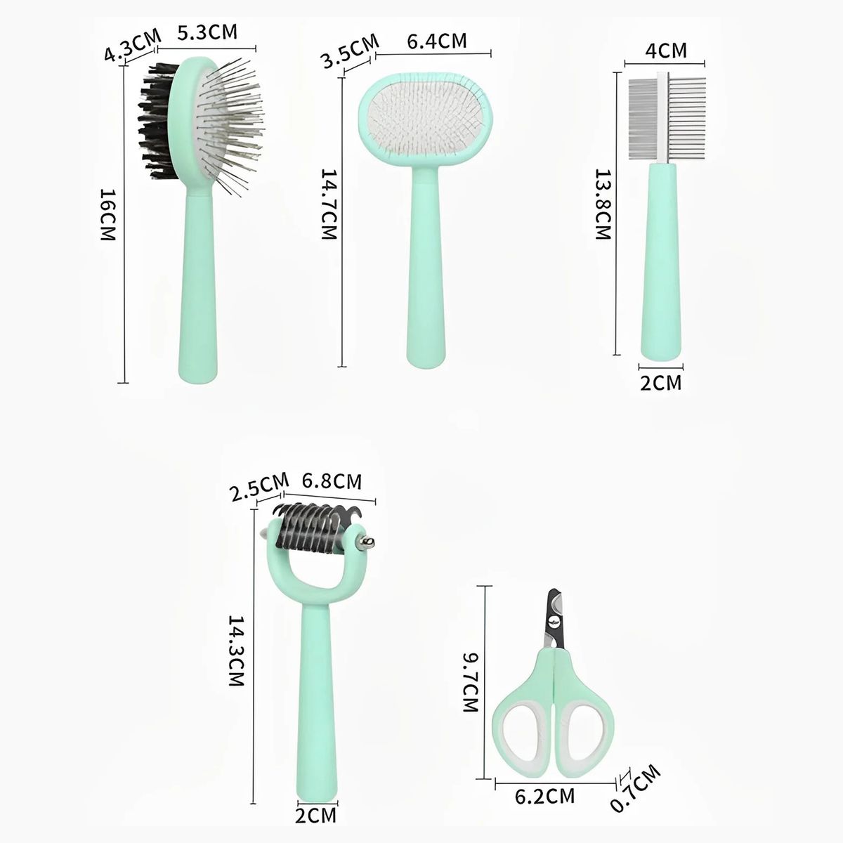 Dog clipper set in use