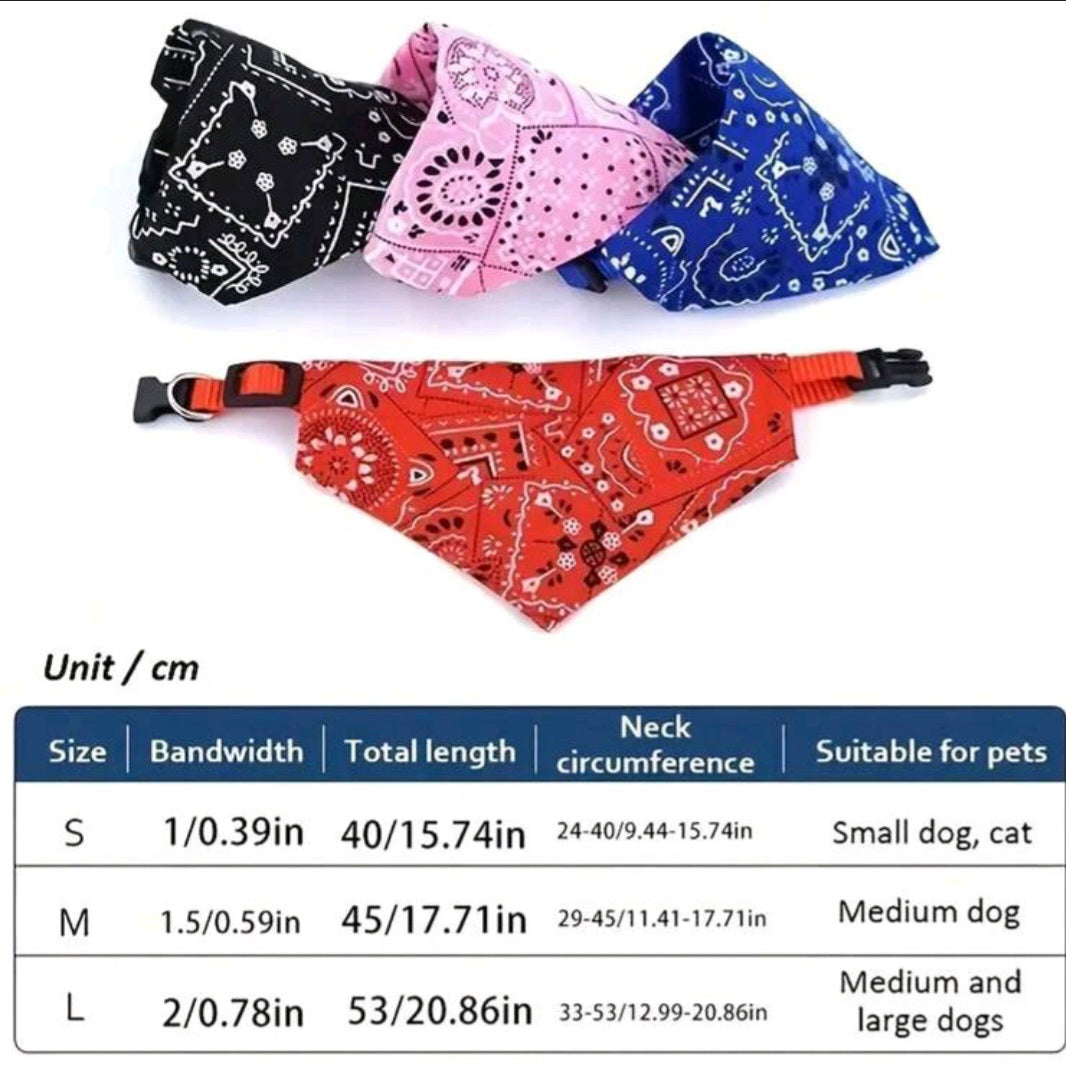 Dog bandana collar detail view