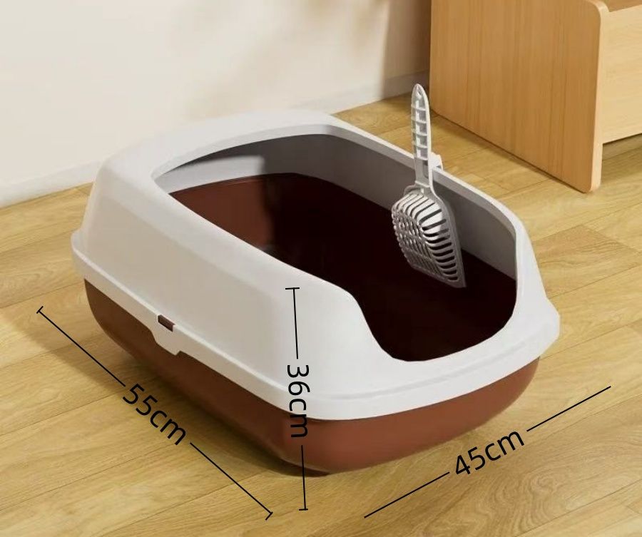 Cat litter box anti-splash design